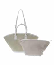 BPCGP54160 MK MICHEL KLEIN BAG(MK ミッシェルクラン バッグ) [インバッグ付き]扇型トートバッグ ブラック