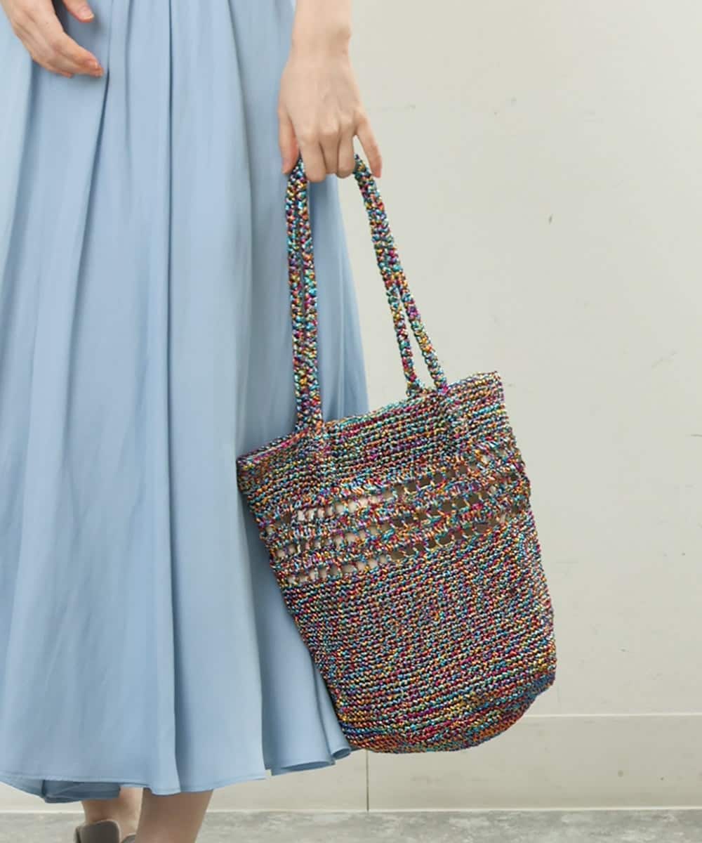 BPCGS32140 MK MICHEL KLEIN BAG(MK ミッシェルクラン バッグ) ラメカラーメッシュトートバッグ マルチ