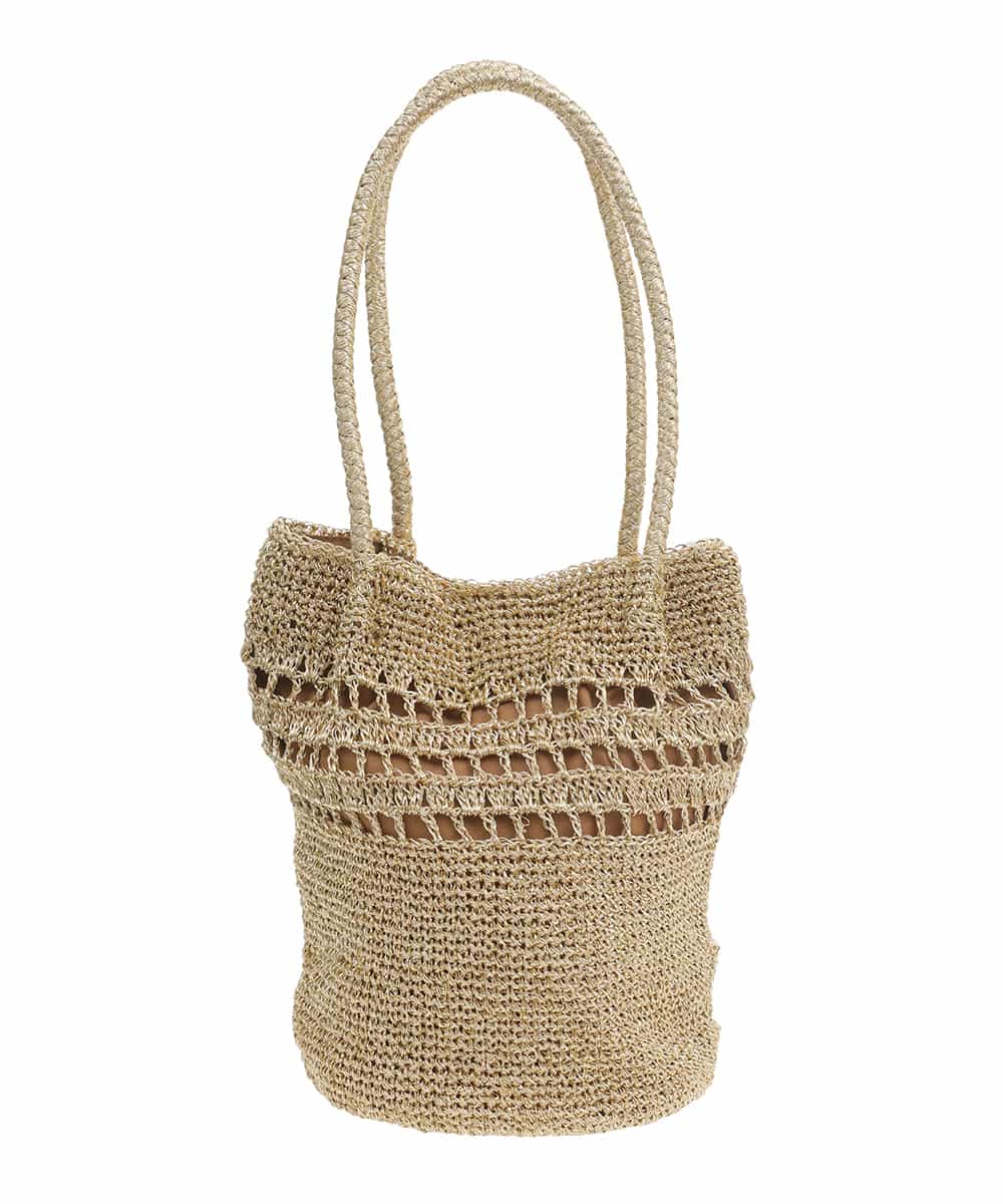 BPCGS32140 MK MICHEL KLEIN BAG(MK ミッシェルクラン バッグ) ラメカラーメッシュトートバッグ ゴールド