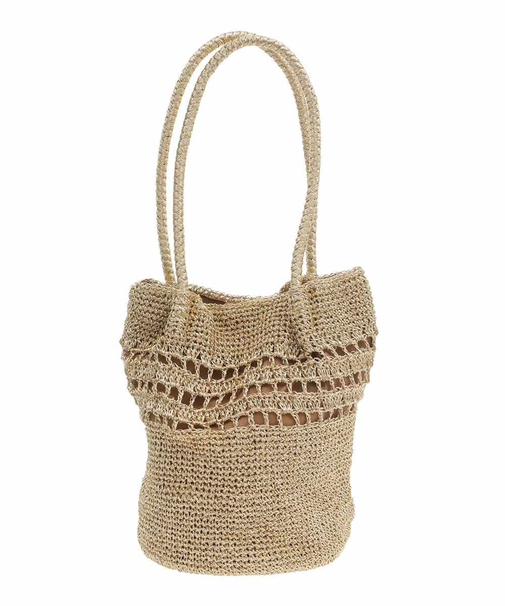 BPCGS32140 MK MICHEL KLEIN BAG(MK ミッシェルクラン バッグ) ラメカラーメッシュトートバッグ ゴールド