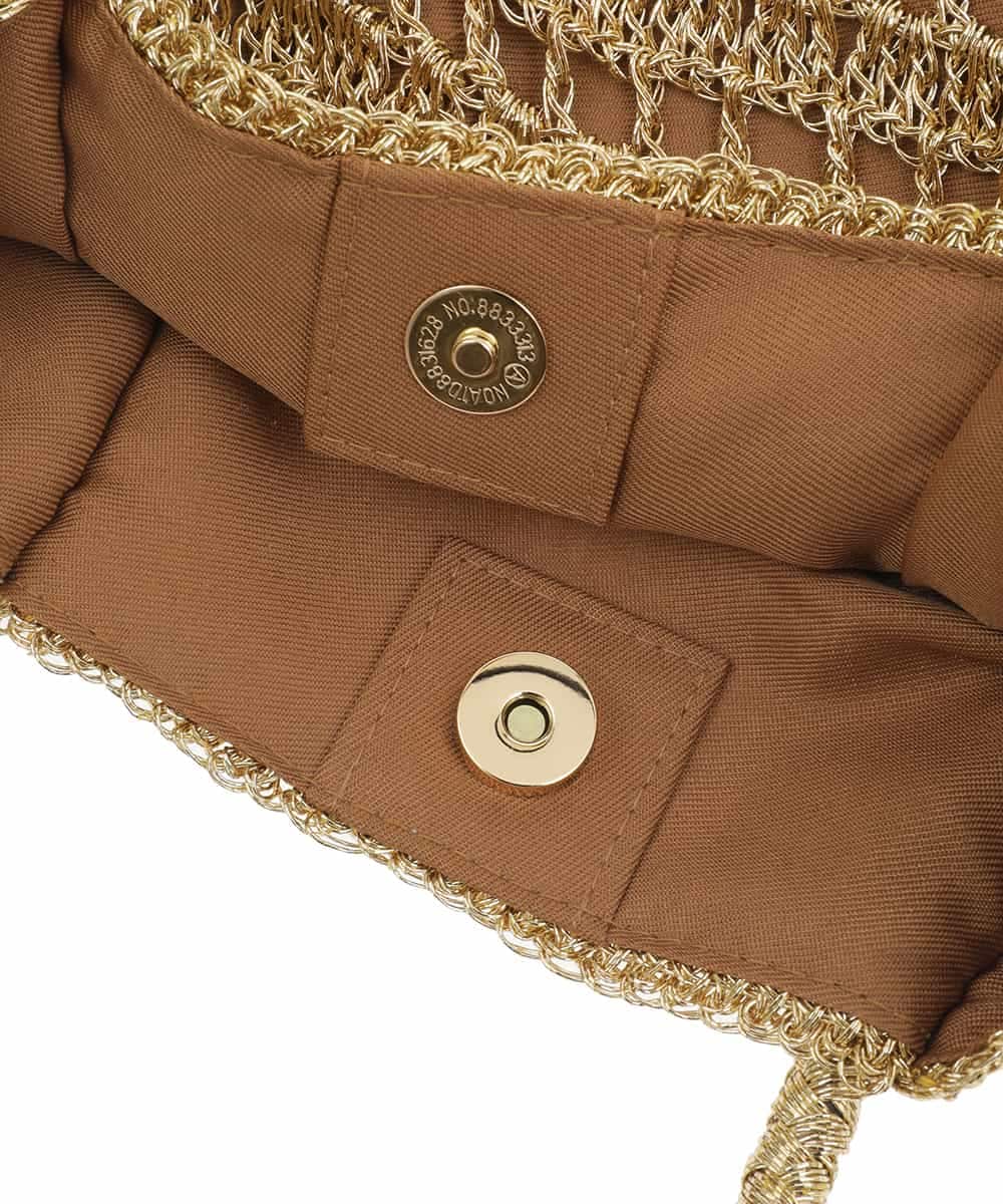 BPCGS32140 MK MICHEL KLEIN BAG(MK ミッシェルクラン バッグ) ラメカラーメッシュトートバッグ ゴールド