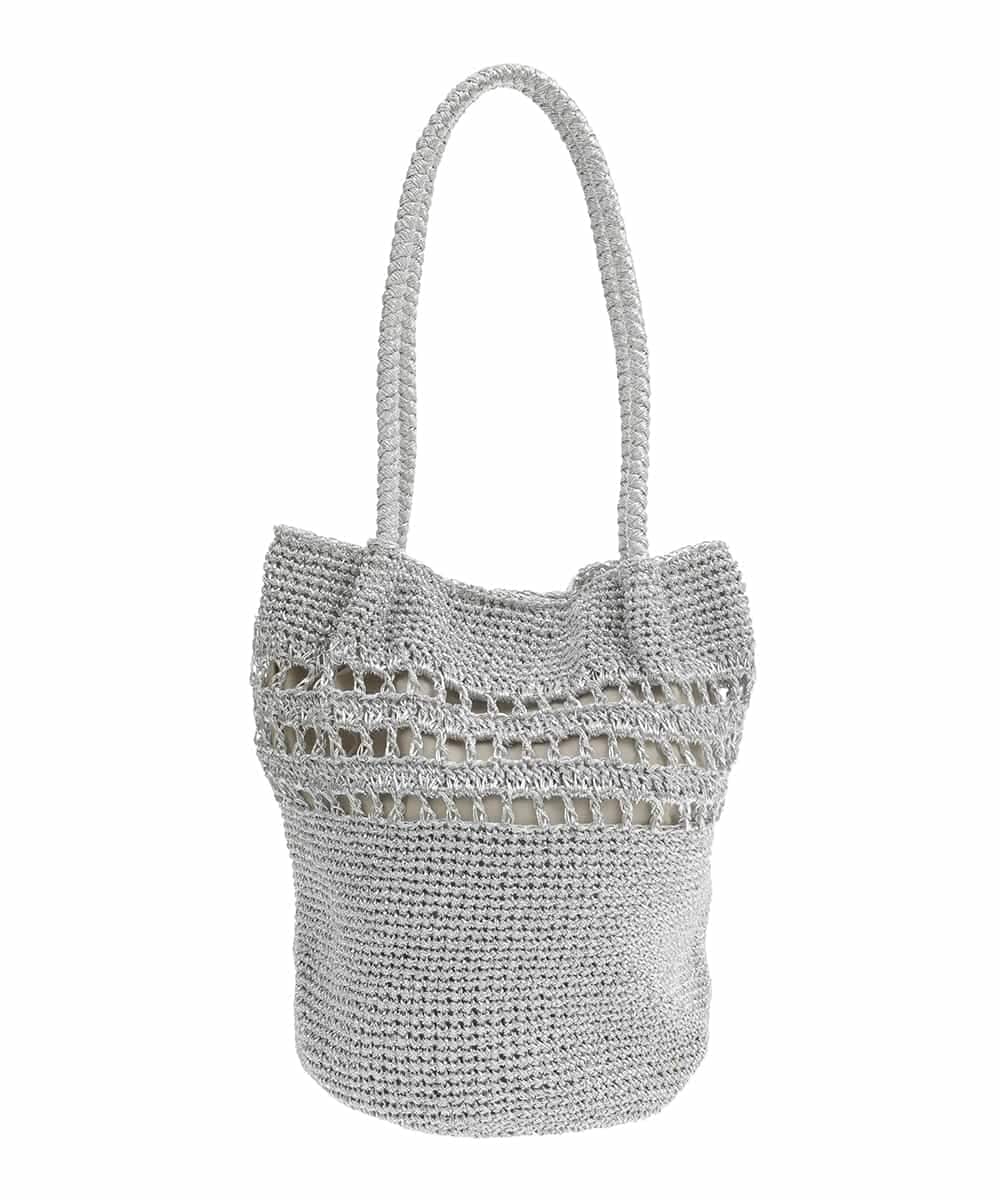 BPCGS32140 MK MICHEL KLEIN BAG(MK ミッシェルクラン バッグ) ラメカラーメッシュトートバッグ シルバー