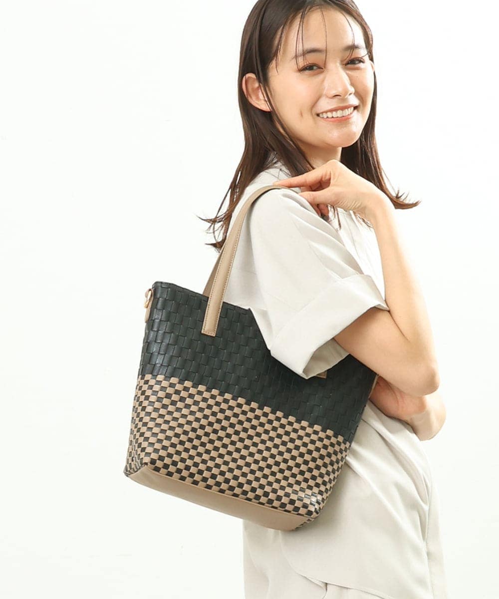 BPCGS37160 MK MICHEL KLEIN BAG(MK ミッシェルクラン バッグ) [2WAY]メッシュトートバッグ ブラック