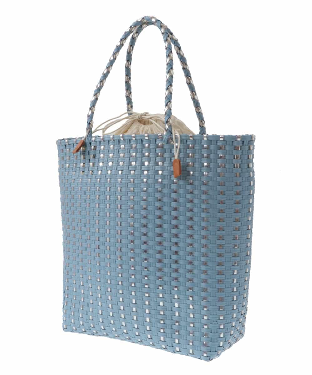 BPCGS42140 MK MICHEL KLEIN BAG(MK ミッシェルクラン バッグ) [巾着付き]メタルメッシュトートバッグ ライトブルー