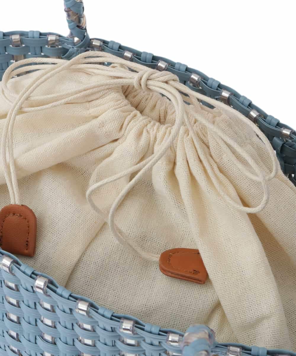 BPCGS42140 MK MICHEL KLEIN BAG(MK ミッシェルクラン バッグ) [巾着付き]メタルメッシュトートバッグ ライトブルー