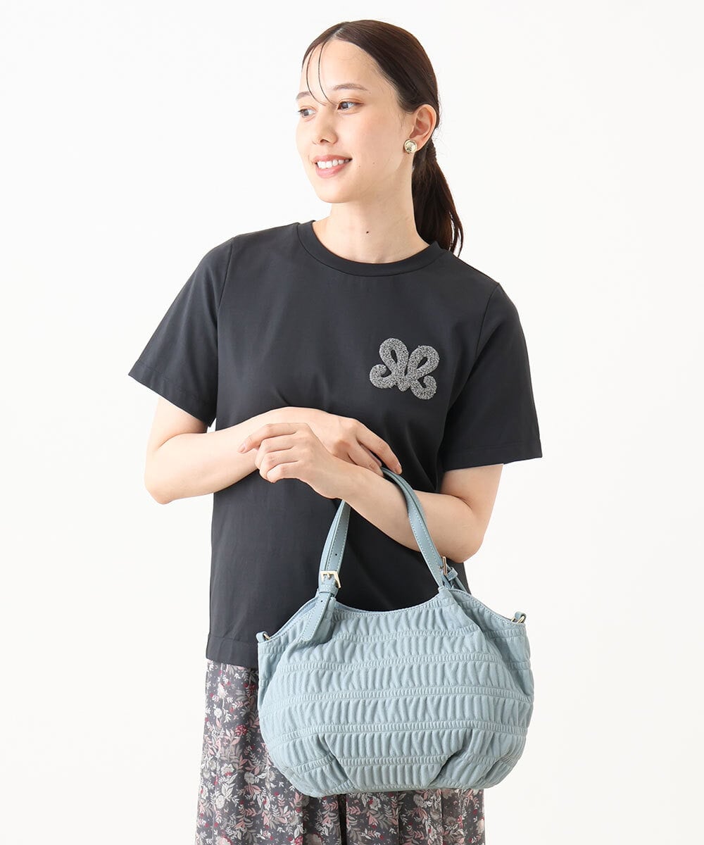 BPCJA71150 MK MICHEL KLEIN BAG(MK ミッシェルクラン バッグ) [2WAY]ギャザーデザインバッグ ピンク