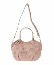 BPCJA71150 MK MICHEL KLEIN BAG(MK ミッシェルクラン バッグ) [2WAY]ギャザーデザインバッグ ピンク