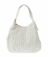 BPCJA71150 MK MICHEL KLEIN BAG(MK ミッシェルクラン バッグ) [2WAY]ギャザーデザインバッグ アイボリー