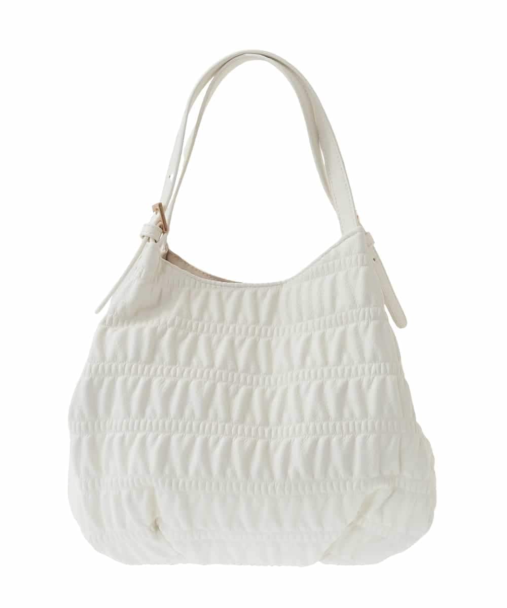 BPCJA71150 MK MICHEL KLEIN BAG(MK ミッシェルクラン バッグ) [2WAY]ギャザーデザインバッグ アイボリー