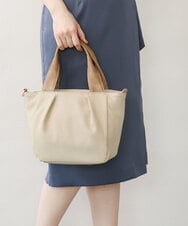 BPCJD62150 MK MICHEL KLEIN BAG(MK ミッシェルクラン バッグ) [2WAY/軽量]コンパクトオープンスクエアバッグ アイボリー×ブラウン