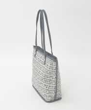 BPCJD74140 MK MICHEL KLEIN BAG(MK ミッシェルクラン バッグ) [軽量/A4収納可]ツイードデザイントートバッグ ネイビー