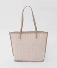 BPCJD74140 MK MICHEL KLEIN BAG(MK ミッシェルクラン バッグ) [軽量/A4収納可]ツイードデザイントートバッグ ベージュ