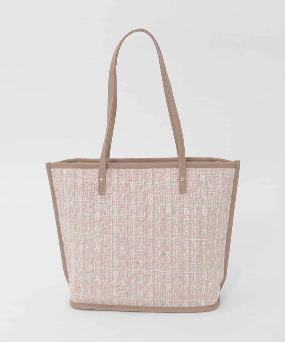 BPCJD74140 MK MICHEL KLEIN BAG(MK ミッシェルクラン バッグ) [軽量/A4収納可]ツイードデザイントートバッグ ベージュ