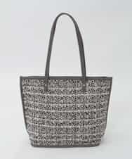 BPCJD74140 MK MICHEL KLEIN BAG(MK ミッシェルクラン バッグ) [軽量/A4収納可]ツイードデザイントートバッグ ブラック