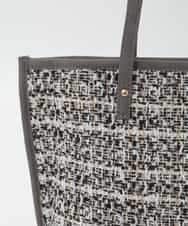 BPCJD74140 MK MICHEL KLEIN BAG(MK ミッシェルクラン バッグ) [軽量/A4収納可]ツイードデザイントートバッグ ブラック