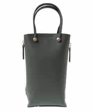 BPCJS81120 MK MICHEL KLEIN BAG(MK ミッシェルクラン バッグ) [2WAY・軽量]配色ガセットコンパクトバッグ ブラック×カーキ