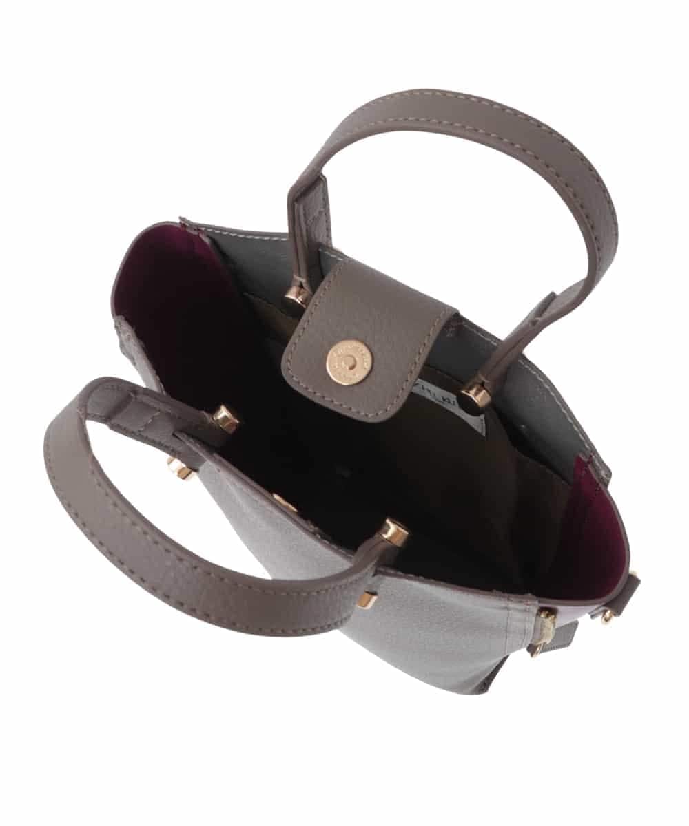 BPCJS81120 MK MICHEL KLEIN BAG(MK ミッシェルクラン バッグ) [2WAY・軽量]配色ガセットコンパクトバッグ ブラック×カーキ