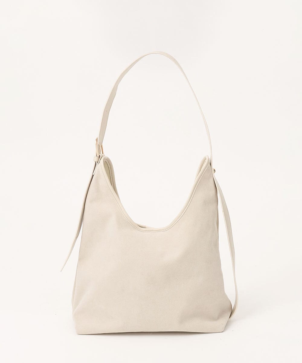 BPCLD93160 MK MICHEL KLEIN BAG(MK ミッシェルクラン バッグ) [軽量/ハンドル調整可能]スエード調ワンハンドルホーボーバッグ アイボリー