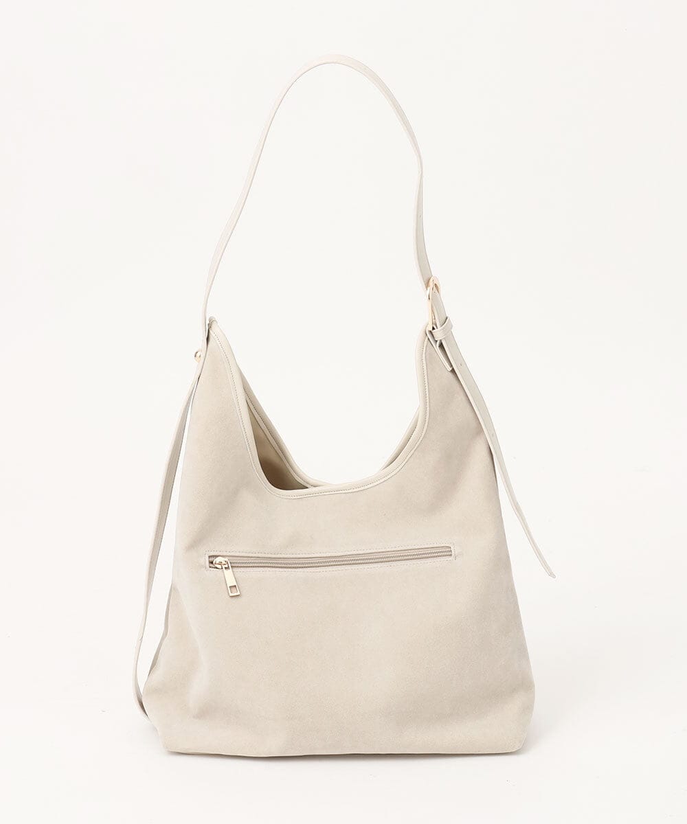 BPCLD93160 MK MICHEL KLEIN BAG(MK ミッシェルクラン バッグ) [軽量/ハンドル調整可能]スエード調ワンハンドルホーボーバッグ アイボリー