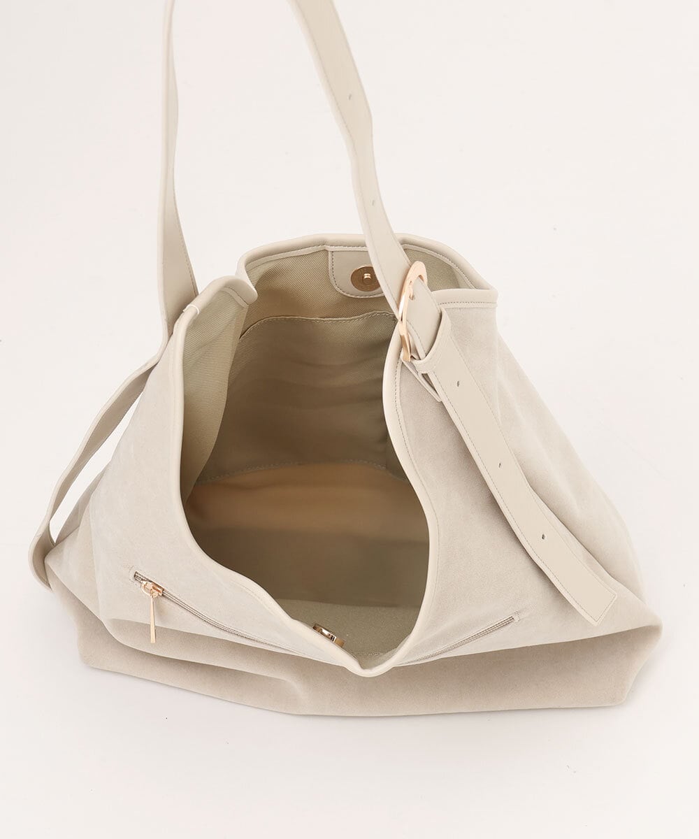 BPCLD93160 MK MICHEL KLEIN BAG(MK ミッシェルクラン バッグ) [軽量/ハンドル調整可能]スエード調ワンハンドルホーボーバッグ アイボリー