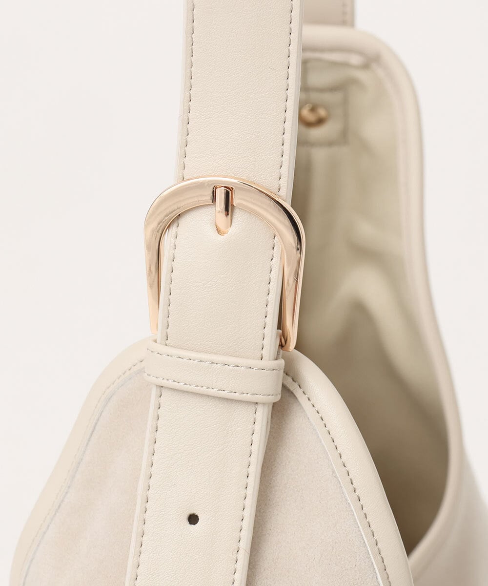 BPCLD93160 MK MICHEL KLEIN BAG(MK ミッシェルクラン バッグ) [軽量/ハンドル調整可能]スエード調ワンハンドルホーボーバッグ アイボリー