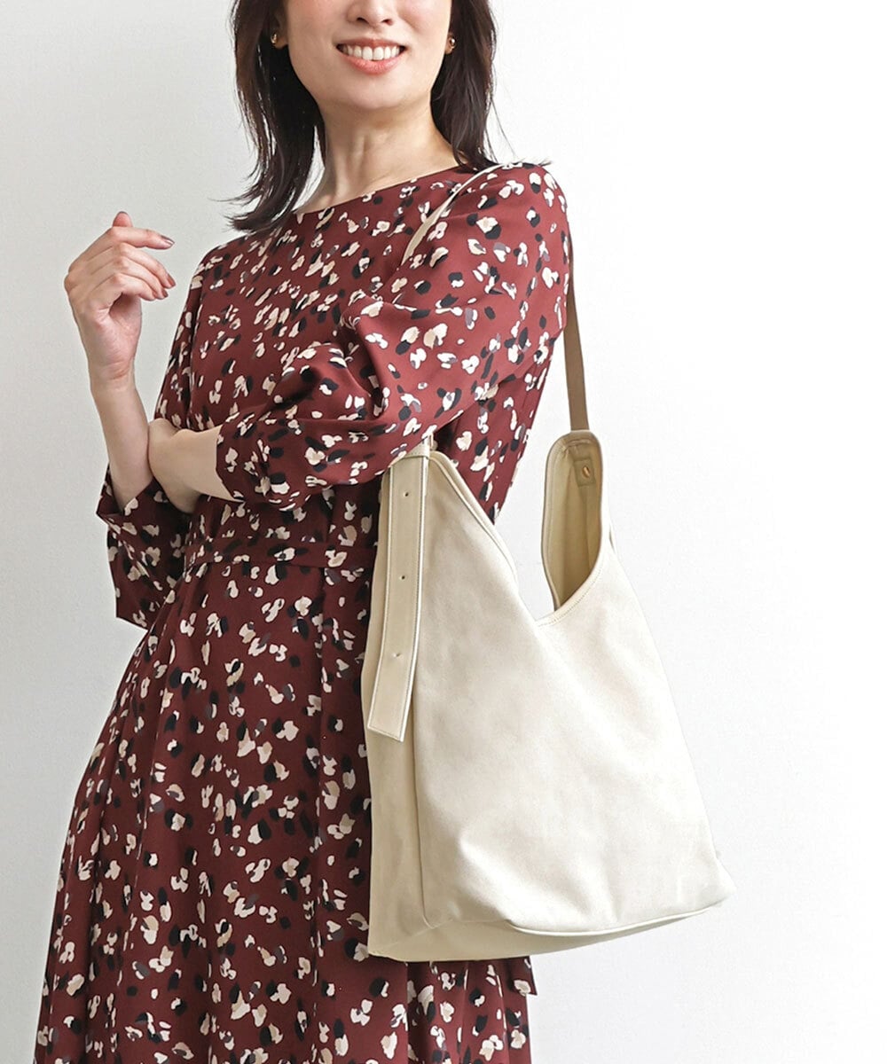 BPCLD93160 MK MICHEL KLEIN BAG(MK ミッシェルクラン バッグ) [軽量/ハンドル調整可能]スエード調ワンハンドルホーボーバッグ アイボリー