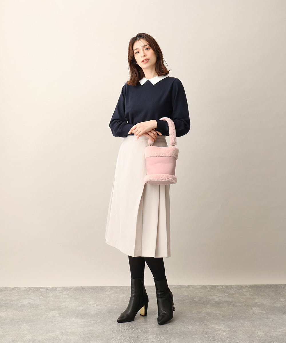 BPCLV91150 MK MICHEL KLEIN BAG(MK ミッシェルクラン バッグ) [2WAY]合成皮革ミニバケツバッグ ピンク