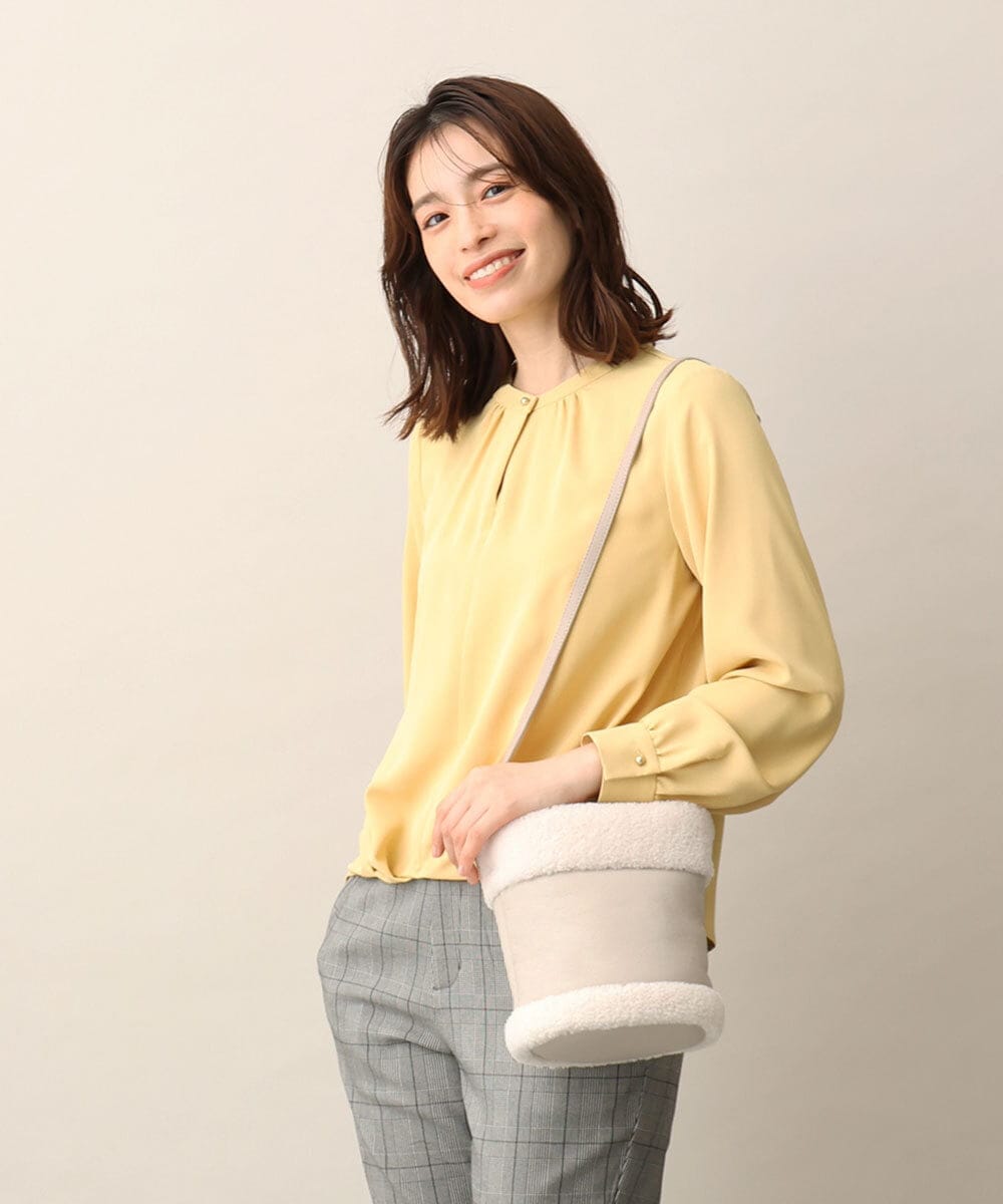 BPCLV91150 MK MICHEL KLEIN BAG(MK ミッシェルクラン バッグ) [2WAY]合成皮革ミニバケツバッグ アイボリー