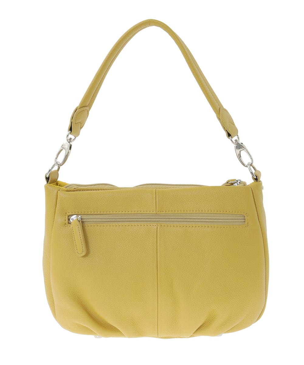 BPKAD01260 MK MICHEL KLEIN BAG(MK ミッシェルクラン バッグ) [2WAY]ギャザーポイントワンハンドルバッグ マスタード