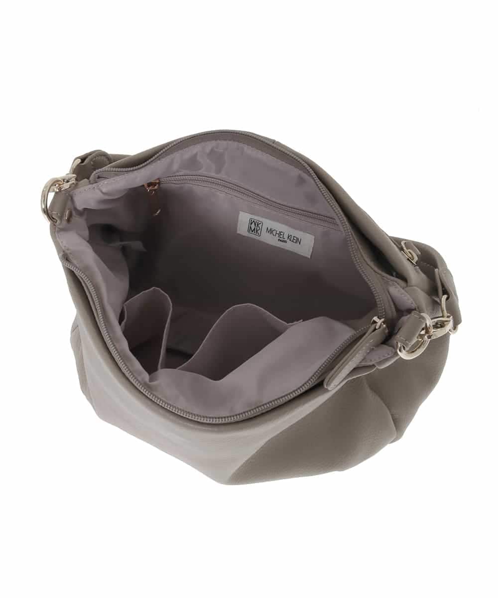 BPKAD01260 MK MICHEL KLEIN BAG(MK ミッシェルクラン バッグ) [2WAY]ギャザーポイントワンハンドルバッグ マスタード