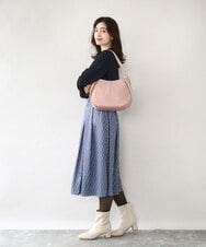 BPKAD27280 MK MICHEL KLEIN BAG(MK ミッシェルクラン バッグ) [2WAY]ワンハンドルラウンドレザーバッグ ピンク
