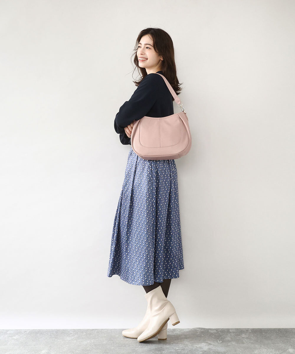 BPKAD27280 MK MICHEL KLEIN BAG(MK ミッシェルクラン バッグ) [2WAY]ワンハンドルラウンドレザーバッグ ピンク