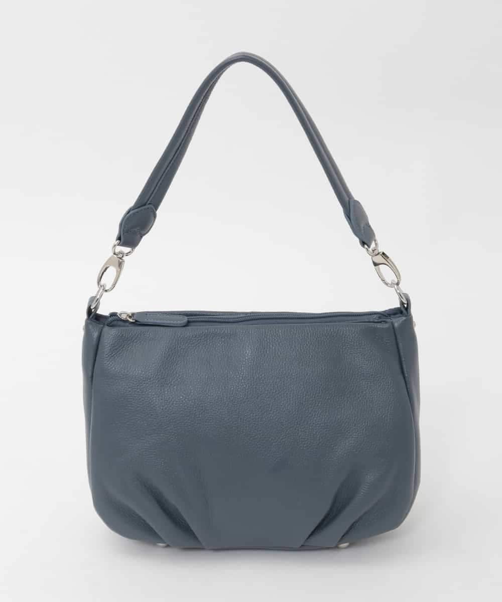BPKAG01260 MK MICHEL KLEIN BAG(MK ミッシェルクラン バッグ) [2WAY]ラウンドタック牛革ワンハンドルバッグ ネイビー