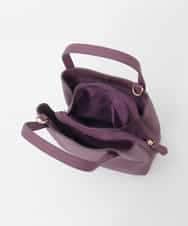 BPKAG06270 MK MICHEL KLEIN BAG(MK ミッシェルクラン バッグ) [2WAY]牛革コンパクトスクエアバッグ パープル