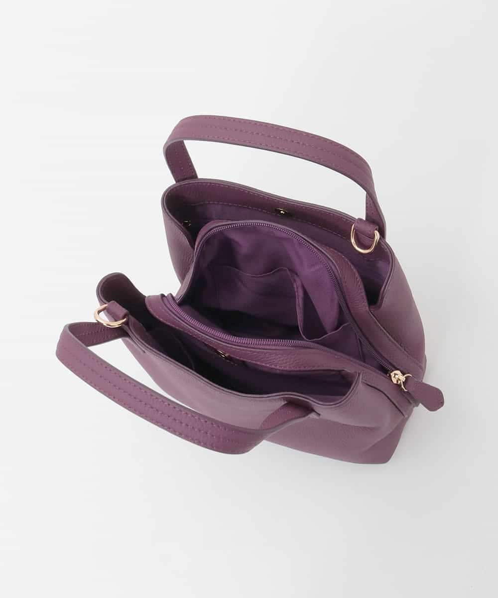 BPKAG06270 MK MICHEL KLEIN BAG(MK ミッシェルクラン バッグ) [2WAY]牛革コンパクトスクエアバッグ パープル