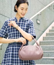 BPKAG09290 MK MICHEL KLEIN BAG(MK ミッシェルクラン バッグ) [2WAY]ベルトハンドルタックデザイントート ピンク