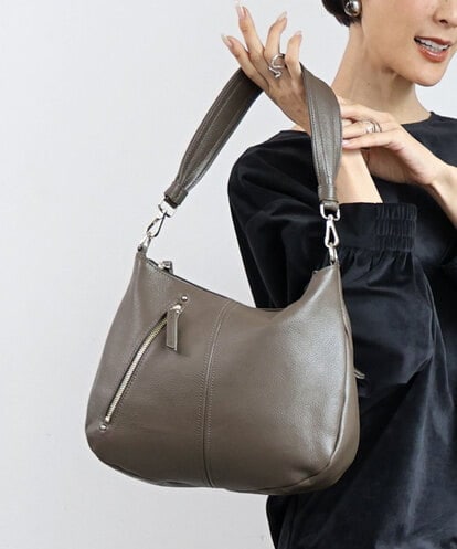 BPKAG34280 MK MICHEL KLEIN BAG [2WAY]アシメファスナーレザーデザインバッグ