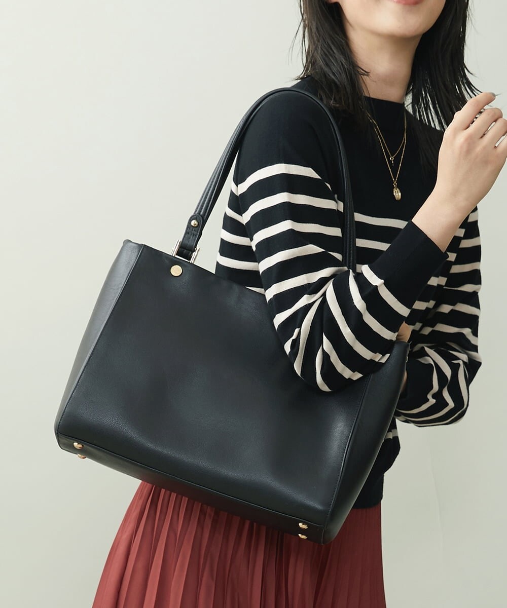 BPKAS04250 MK MICHEL KLEIN BAG(MK ミッシェルクラン バッグ) 【2WAY】カウレザーベーシックトートバッグ ブラック