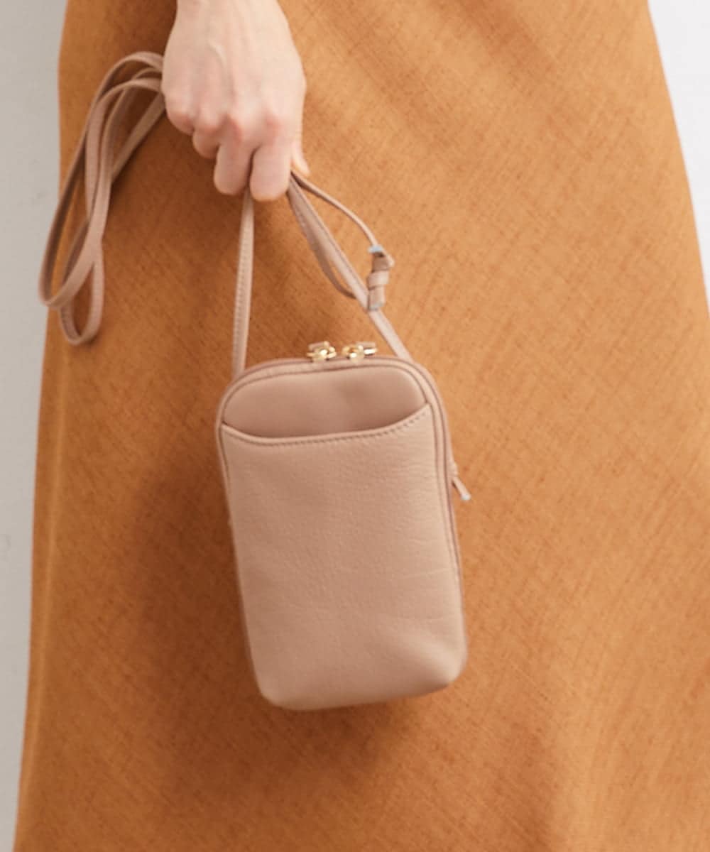 BPKAS30150 MK MICHEL KLEIN BAG(MK ミッシェルクラン バッグ) カウレザーウォレットミニショルダー ベージュ