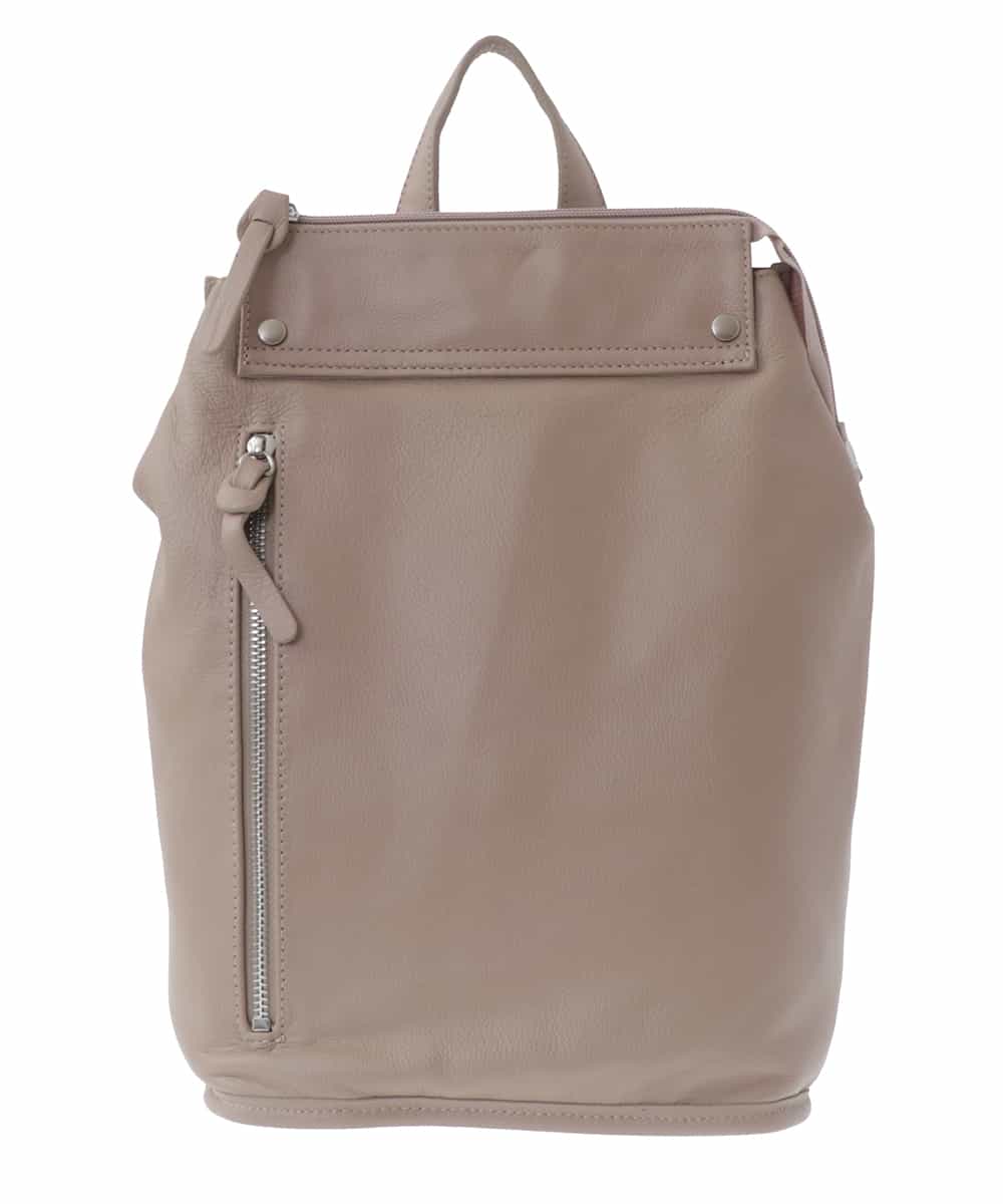 BPKAV02280 MK MICHEL KLEIN BAG(MK ミッシェルクラン バッグ) [A4収納可]レザースクエアデザインリュック ベージュ