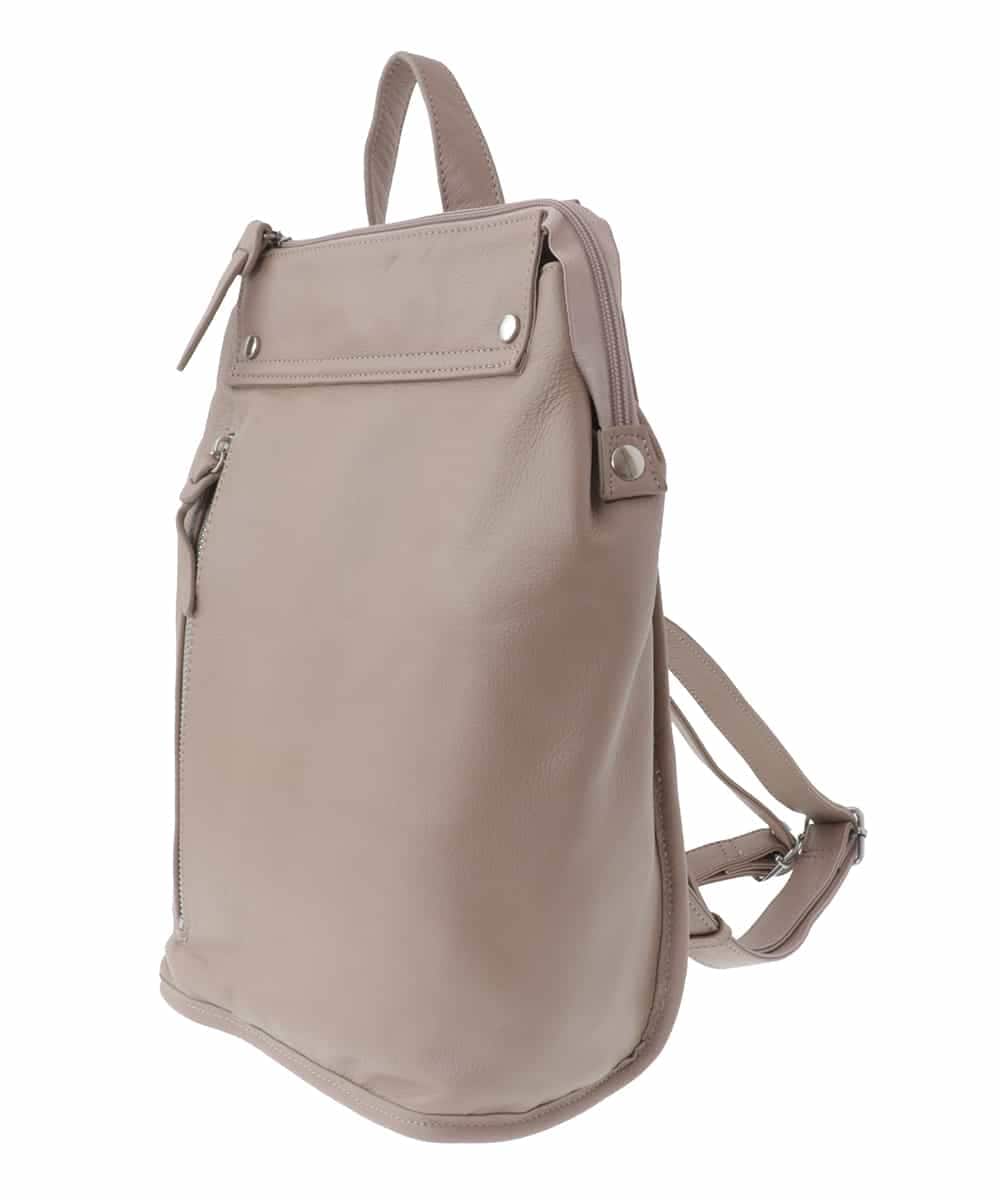 BPKAV02280 MK MICHEL KLEIN BAG(MK ミッシェルクラン バッグ) [A4収納可]レザースクエアデザインリュック ベージュ