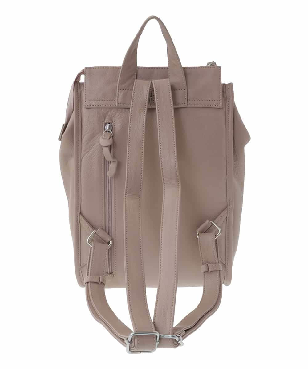 BPKAV02280 MK MICHEL KLEIN BAG(MK ミッシェルクラン バッグ) [A4収納可]レザースクエアデザインリュック ベージュ