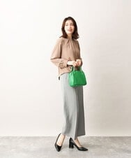 BPKAV11250 MK MICHEL KLEIN BAG(MK ミッシェルクラン バッグ) [2WAY]カウレザースクエアミニトートバッグ グリーン