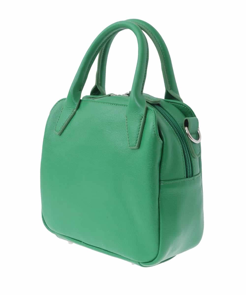 BPKAV11250 MK MICHEL KLEIN BAG(MK ミッシェルクラン バッグ) [2WAY]カウレザースクエアミニトートバッグ グリーン