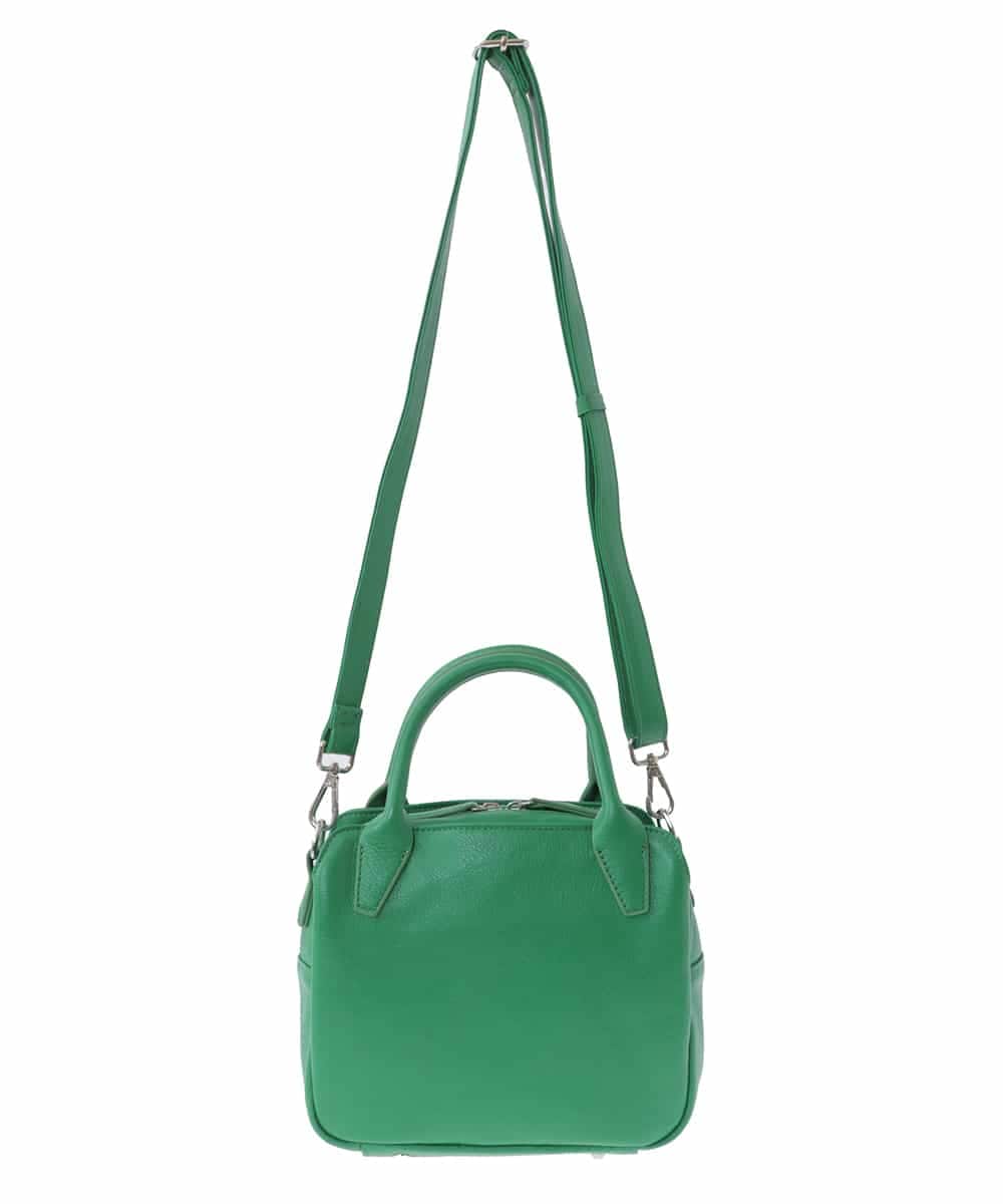 BPKAV11250 MK MICHEL KLEIN BAG(MK ミッシェルクラン バッグ) [2WAY]カウレザースクエアミニトートバッグ グリーン