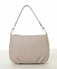 BPKGD01260 MK MICHEL KLEIN BAG(MK ミッシェルクラン バッグ) [2WAY]ギャザーポイント牛革ワンハンドルバッグ ライトグレー