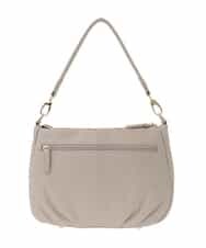 BPKGD01260 MK MICHEL KLEIN BAG(MK ミッシェルクラン バッグ) [2WAY]ギャザーポイント牛革ワンハンドルバッグ ライトグレー