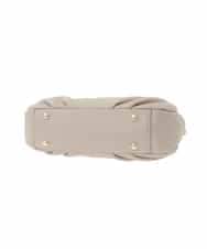 BPKGD01260 MK MICHEL KLEIN BAG(MK ミッシェルクラン バッグ) [2WAY]ギャザーポイント牛革ワンハンドルバッグ ライトグレー