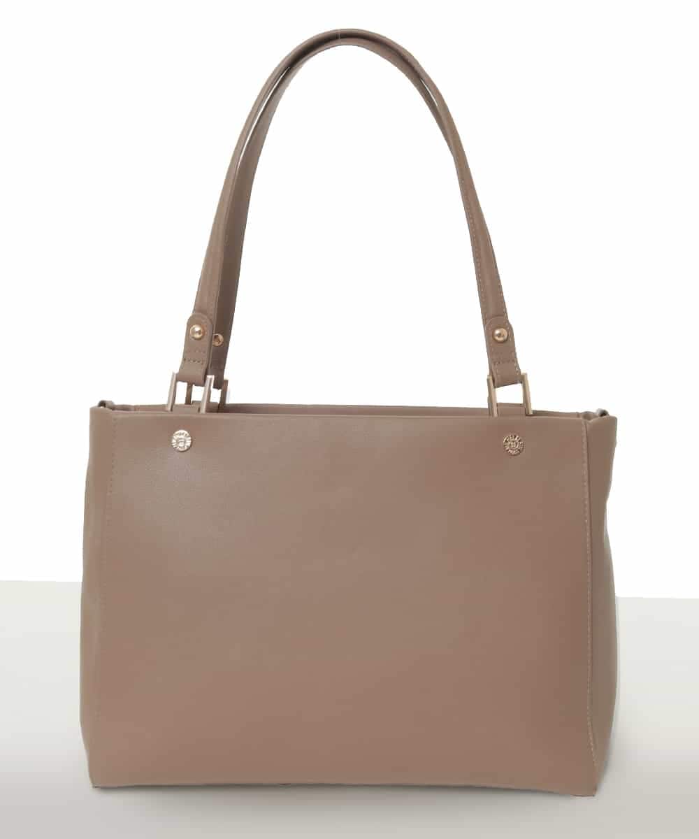 BPKGD04300 MK MICHEL KLEIN BAG(MK ミッシェルクラン バッグ) [2WAY/A4収納可]メタルポイント牛革トートバッグ ブラウン