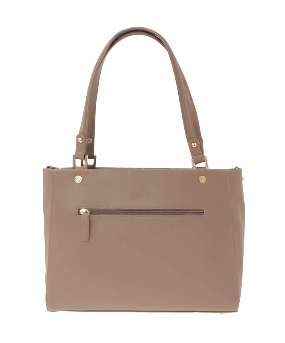 BPKGD04300 MK MICHEL KLEIN BAG(MK ミッシェルクラン バッグ) [2WAY/A4収納可]メタルポイント牛革トートバッグ ブラウン